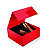 Boîte cadeau carton fermeture aimantée L.22,5 x l.22,5 x H.10,5 cm - Rouge brillant - 1