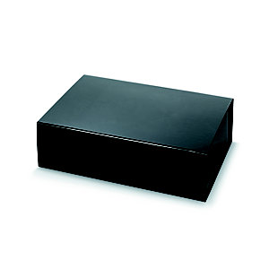Boîte cadeau carton fermeture aimantée L.33 x l.23 x H.10 cm - Noir brillant - Lot de 10