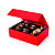 Boîte cadeau carton fermeture aimantée L.33 x l.23 x H.10 cm - Rouge brillant - 1