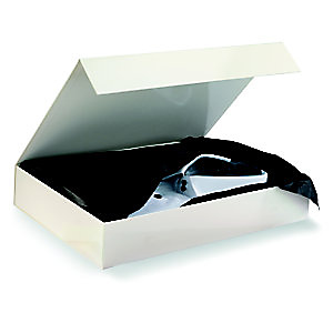 Boîte cadeau carton fermeture aimantée L.37,5 x l.26,5 x H.6,5 cm - Ivoire brillant Boîte cadeau carton fermeture aimantée L.37,5 x l.26,5 x H.6,5 cm - Ivoire brillant