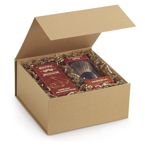 Boîte cadeau kraft avec fermeture aimantée 22,5 x 22,5 x 10,5 cm - 3