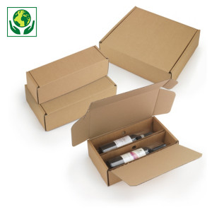 Boîte avec calage carton et film intégré Boîte avec calage carton et film intégré