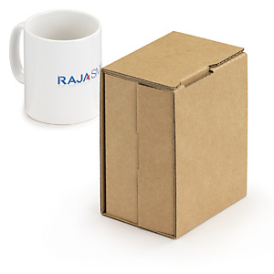 Boîte avec calage carton intégré pour mug Boîte avec calage carton intégré pour mug