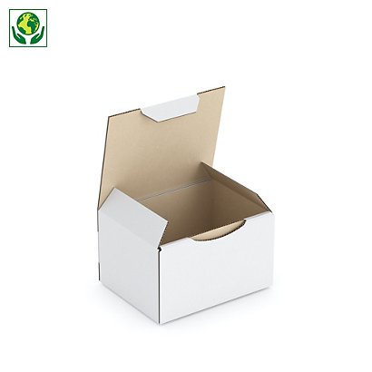 Boîte carton blanche d’expédition RAJA 10x8x6 cm - 1