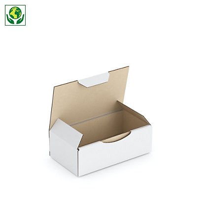 Boîte carton blanche d’expédition RAJA 12x7x4 cm - 1