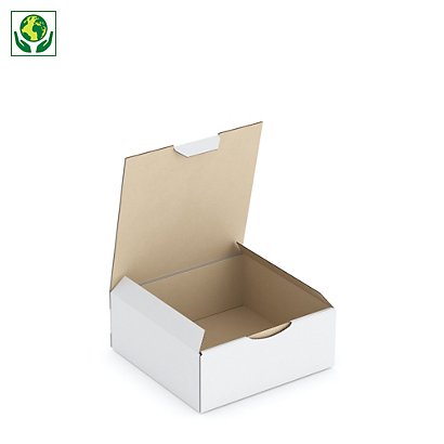 Boîte carton blanche d’expédition RAJA 15x15x6 cm - 1