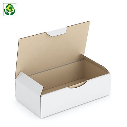 Boîte carton blanche d’expédition RAJA 18x10x5 cm - 1