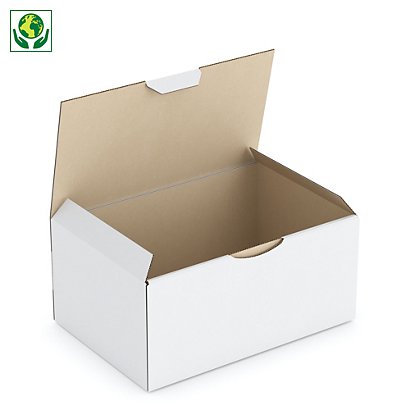 Boîte carton blanche d’expédition RAJA 19,5x13,5x9 cm - 1