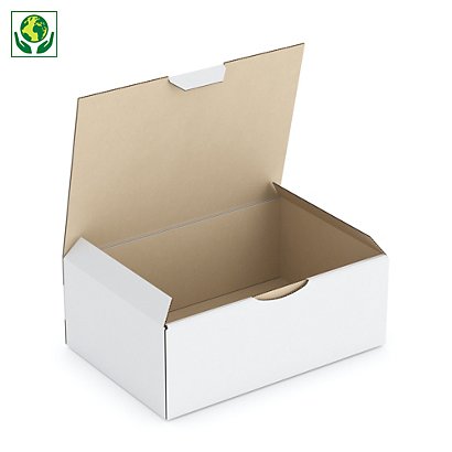 Boîte carton blanche d’expédition RAJA 20x14x7,5 cm - 1