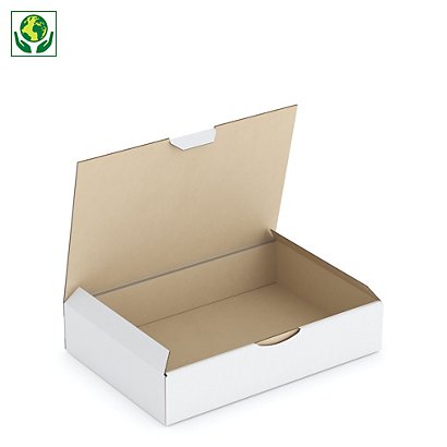 Boîte carton blanche d’expédition RAJA 24x17x5 cm - 1