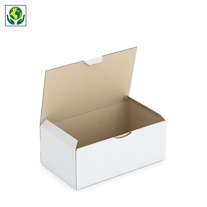 Boîte carton blanche d’expédition RAJA 25x15x10 cm - 1