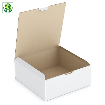 Boîte carton blanche d’expédition RAJA 25x25x10 cm - 1