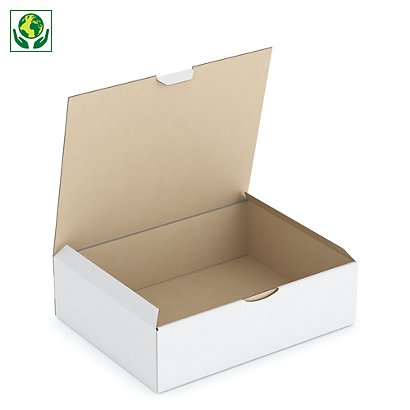 Boîte carton blanche d’expédition RAJA 28x22x8 cm - 1