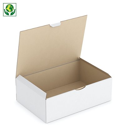 Boîte carton blanche d’expédition RAJA 31x21,5x10 cm - 1