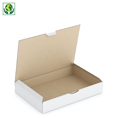 Boîte carton blanche d’expédition RAJA 31x21,5x5 cm - 1