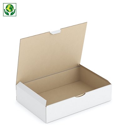 Boîte carton blanche d’expédition RAJA 31x21,5x7 cm - 1