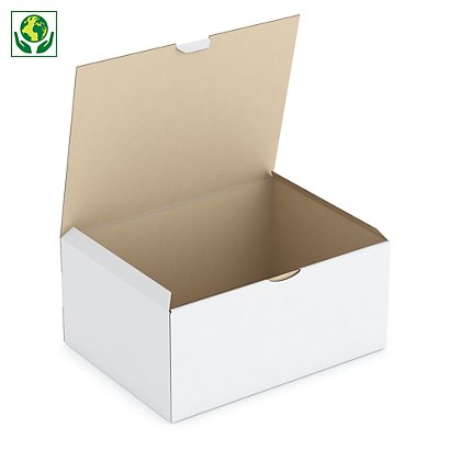 Boîte carton blanche d’expédition RAJA 33x25x15 cm - 1