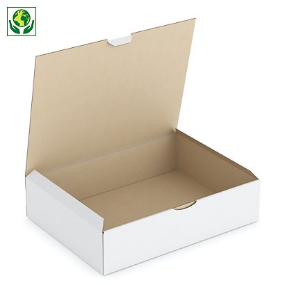 Boîte carton blanche d’expédition RAJA 33x25x8 cm - 1