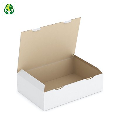 Boîte carton blanche d’expédition RAJA 43x30x12 cm - 1