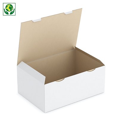 Boîte carton blanche d’expédition RAJA 43x30x18 cm - 1