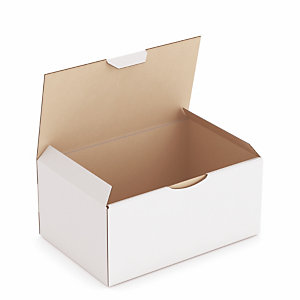 Boîte carton blanche d'expédition RAJAPOST 19,5x13,5x9 cm