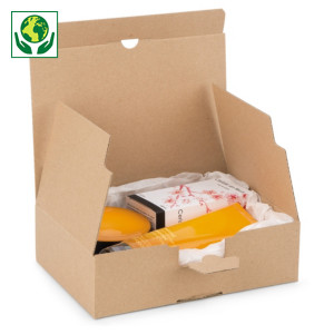 Boîte carton brune d'expédition à montage instantané recyclé  - Best Price