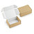Boîte carton avec fermeture latérale intérieur blanc 40 x 40 x 12 cm - 2