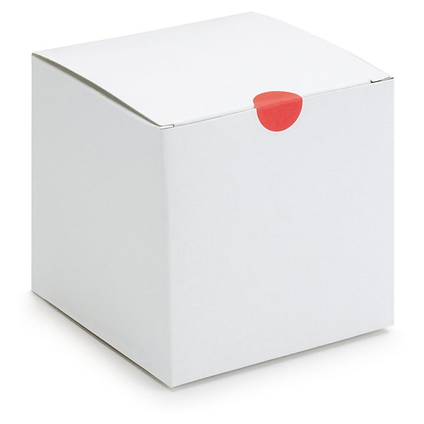 Boîte carton plat blanc 10x3,5x10 cm - 3