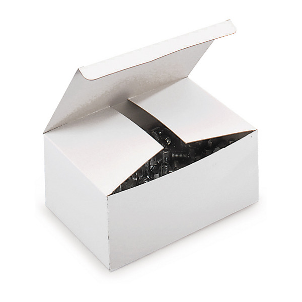 Boîte carton plat blanc 12x8x7 cm - 1