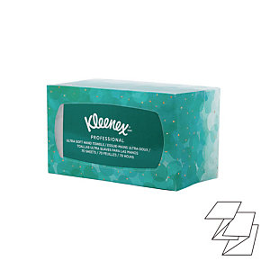 Boîte distributrice de 70 essuie-mains enchevêtrés Kleenex Ultra soft