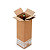Boîte d'expédition pour 1 bouteille 75 cl en carton double cannelure brun - L.int. 12 x l.12 x H.38,5 cm - Lot de 20 - 1
