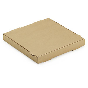 Boîte à pizza kraft avec papier ingraissable RAJA