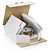 Boîte postale carton blanche avec calage mousse RAJA 24x23x8 cm - 2