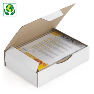 Boîte postale carton blanche simple cannelure RAJAPOST formats A4/A4+