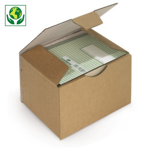 Boîte postale carton brune/blanche simple cannelure RAJAPOST formats A5/A6/A7