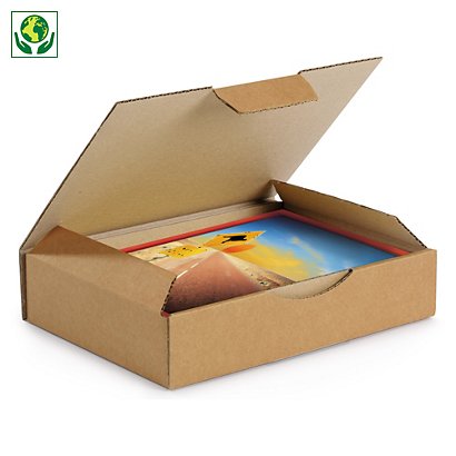 Boîte postale carton brune simple cannelure RAJAPOST formats A4/A4+ - 1