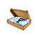 Boîte postale plate en carton simple cannelure brun - Format A3 L.int. 43 x l.31 x H.5 cm - Lot de 50 - 1