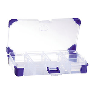 Boîte de rangement en plastique Viso, 11 compartiments amovibles