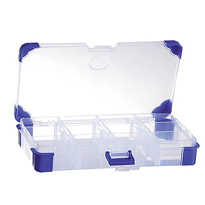 Boîte de rangement en plastique Viso, 11 compartiments amovibles - Ranges  outils, casiers à vis