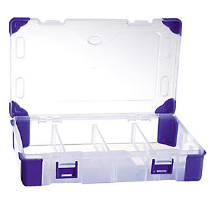 Boîte de rangement en plastique Viso, 12 compartiments amovibles