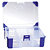 Boîte de rangement en plastique Viso, 5 compartiments fixes - 1