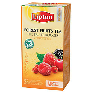 Boîte de Thé Lipton Fruits Rouges, 25 sachets