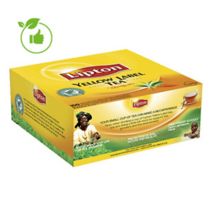 Boîte de thés Lipton Yellow Label, 100 sachets