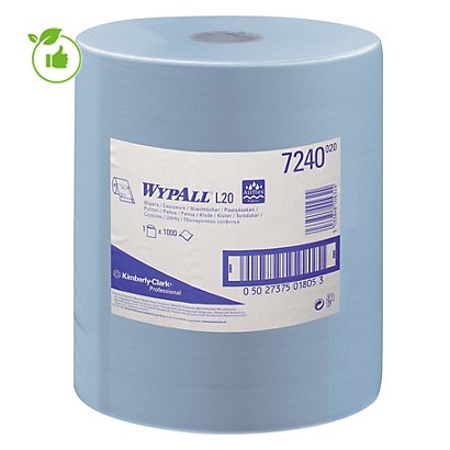 Bobine d'essuyage bleue Wypall L20, 1000 formats
