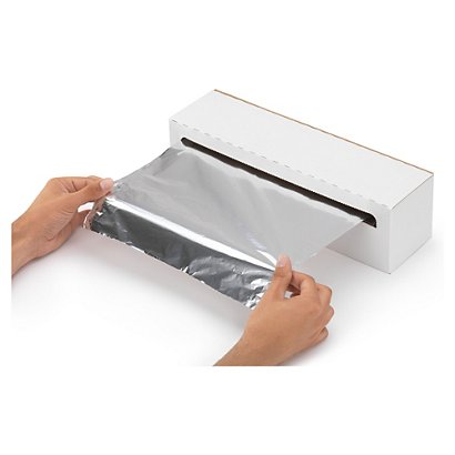 Bobine de papier aluminium Rajafood en boîte distributrice 450mm - 1
