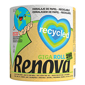Bobines essuie-tout Renova Gigaroll Recycled, 2 + 1 offerte