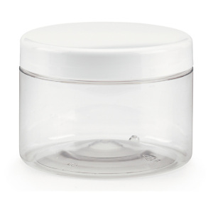 Bocal plastique 450 ml à couvercle blanc vissant