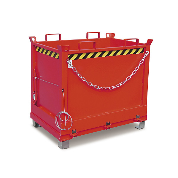 Bodemklepcontainer Bauer 84 x 124,5 x 114,5 cm rood - 1