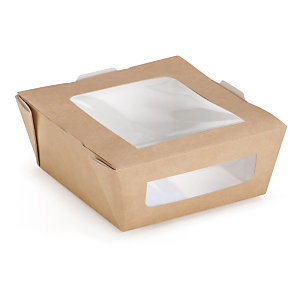 Boîte alimentaire carton avec fenêtre en PLA DUNI 450 cc