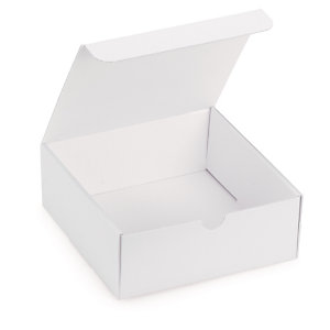Boîte cadeau blanche 18,5x18,5x7 cm